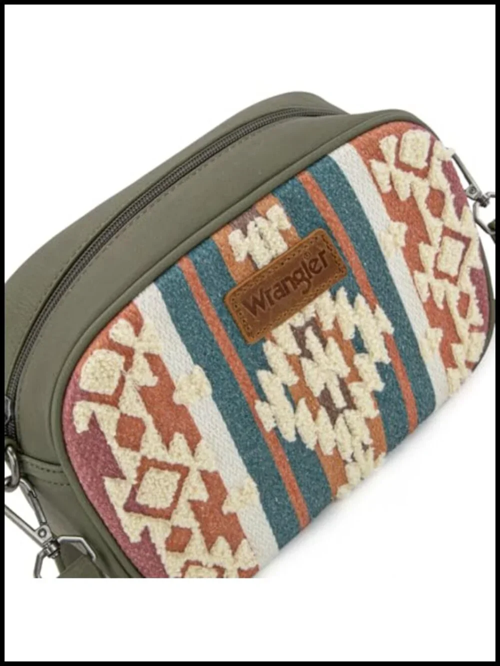 Sherpa Aztec Canvas Western Crossbody Bag Purse